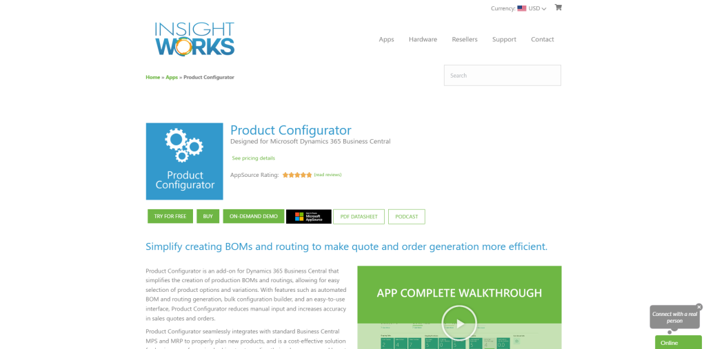 Insight Works Product Configurator